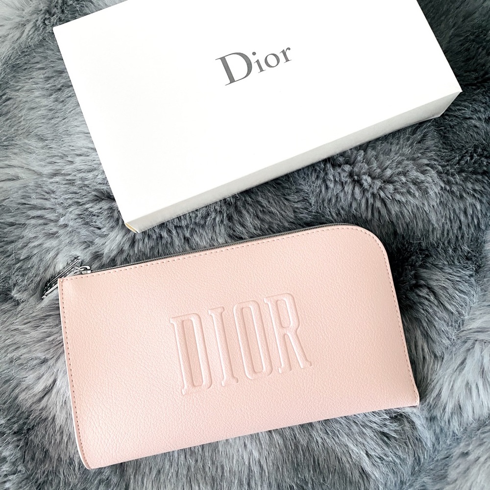 Dior pink leather pouch